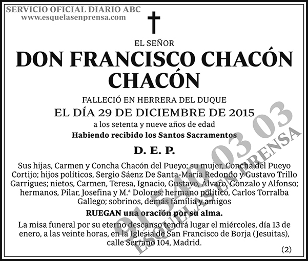 Francisco Chacón Chacón